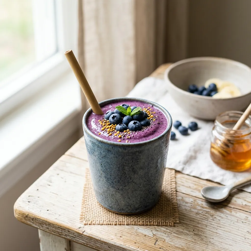 Blueberry Tofu Smoothie