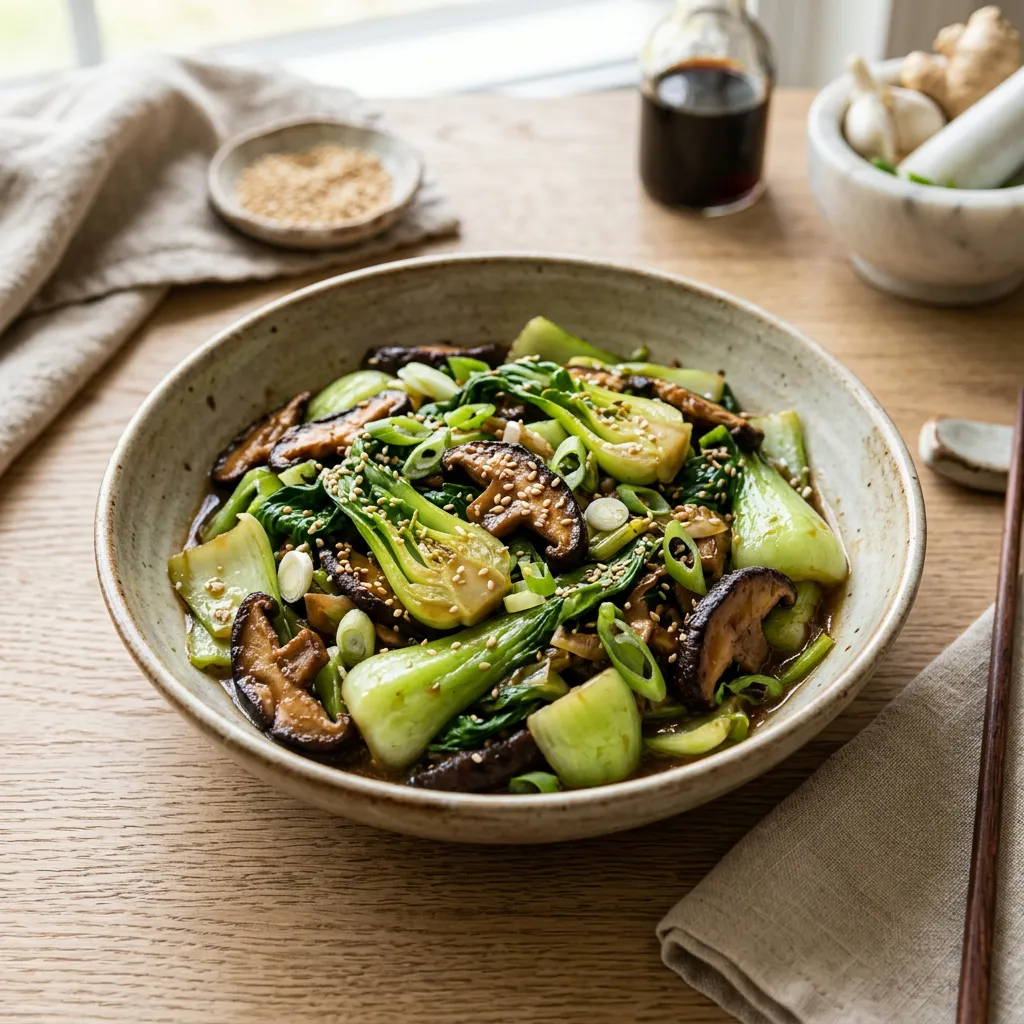 Bok Choy and Shiitake Mushroom Stir-Fry Recipe