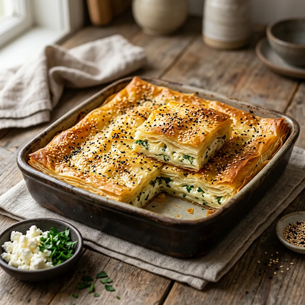 Borek: Layered Cheese Pie