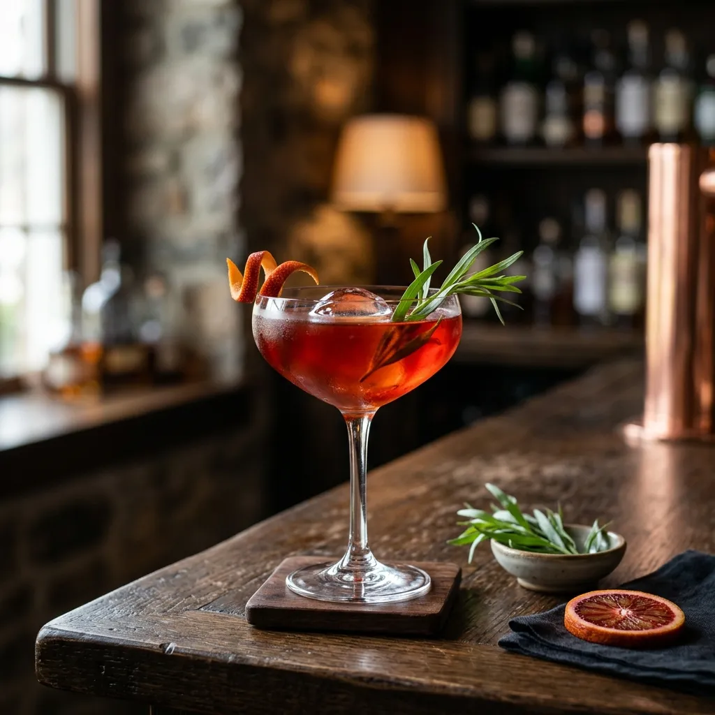 Bourbon and Blood Cocktail