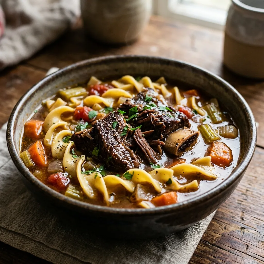 Braised Beef Short Rib Soup With Noodles