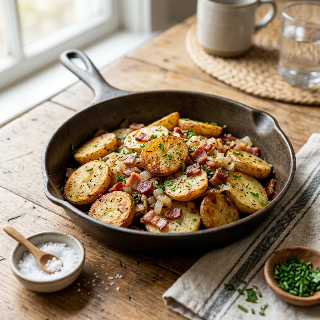 Bratkartoffeln (German Cottage Potatoes With Bacon)