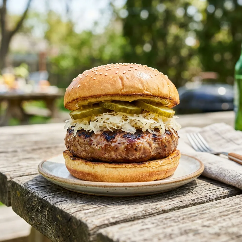 Bratwurst Patty Burger