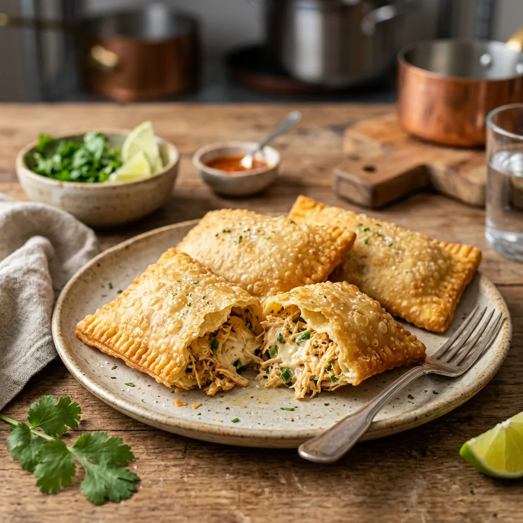 Brazilian Pasteis With Chicken (Pastel Frito de Frango)