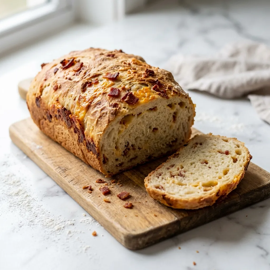 Bread Machine Cheddar and Bacon Bread Recipe