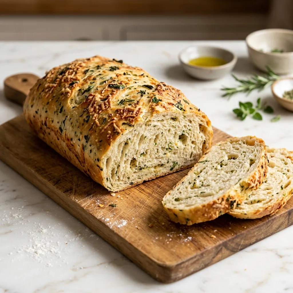 Bread Machine Herb and Parmesan Bread Recipe