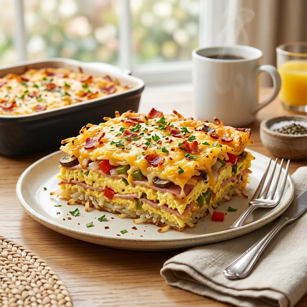 Breakfast Lasagna With Hash Browns