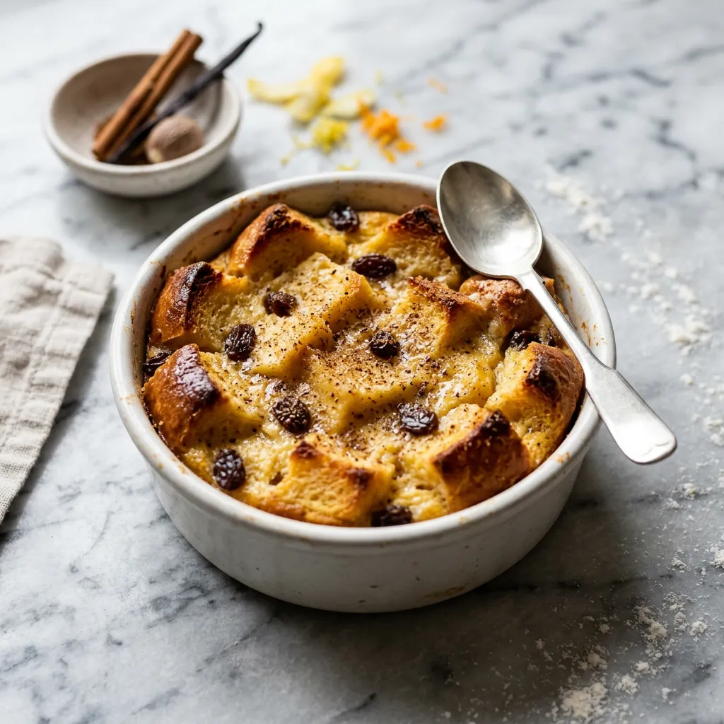 Brioche Bread Pudding With Vanilla Custard
