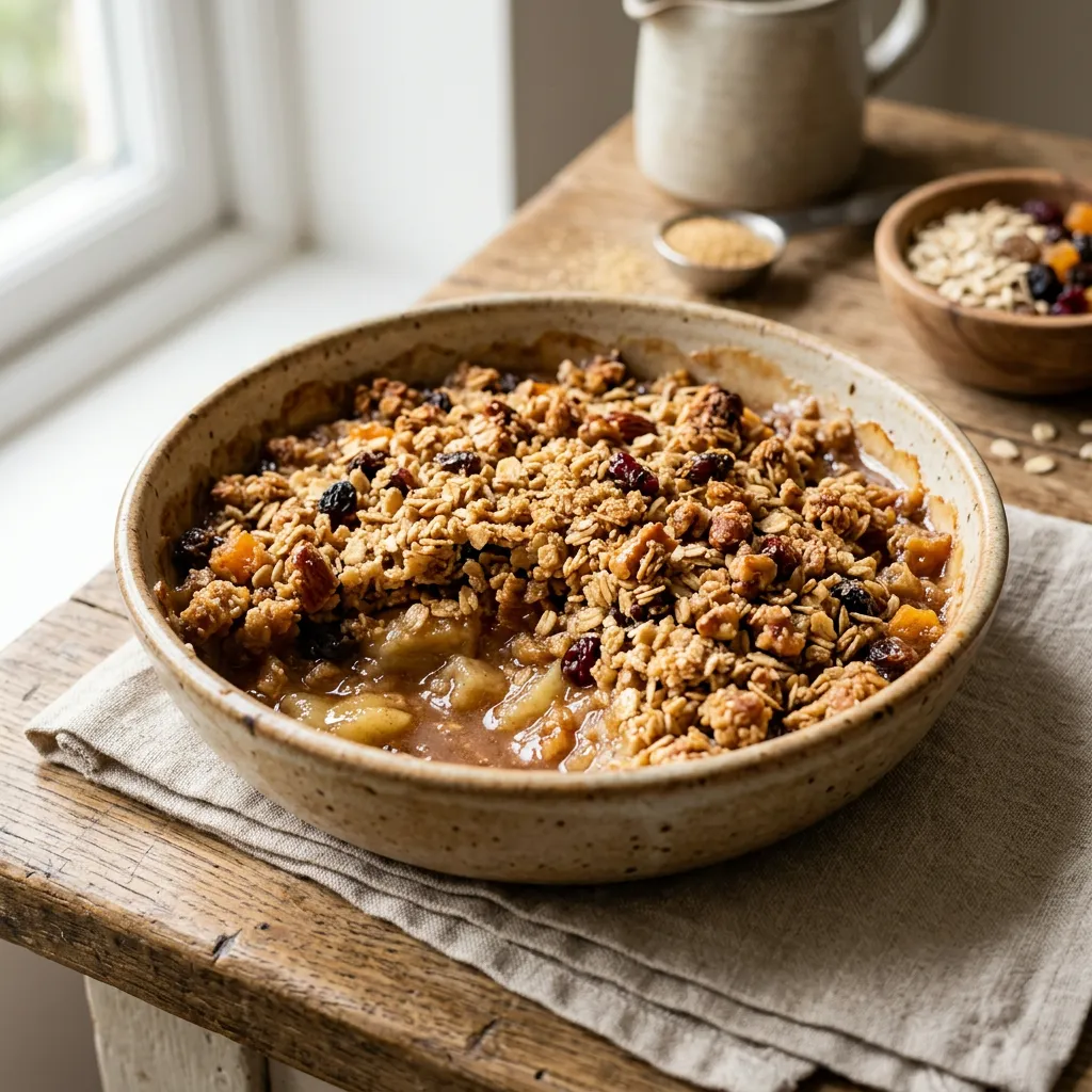 British Oaty Apple Crumble