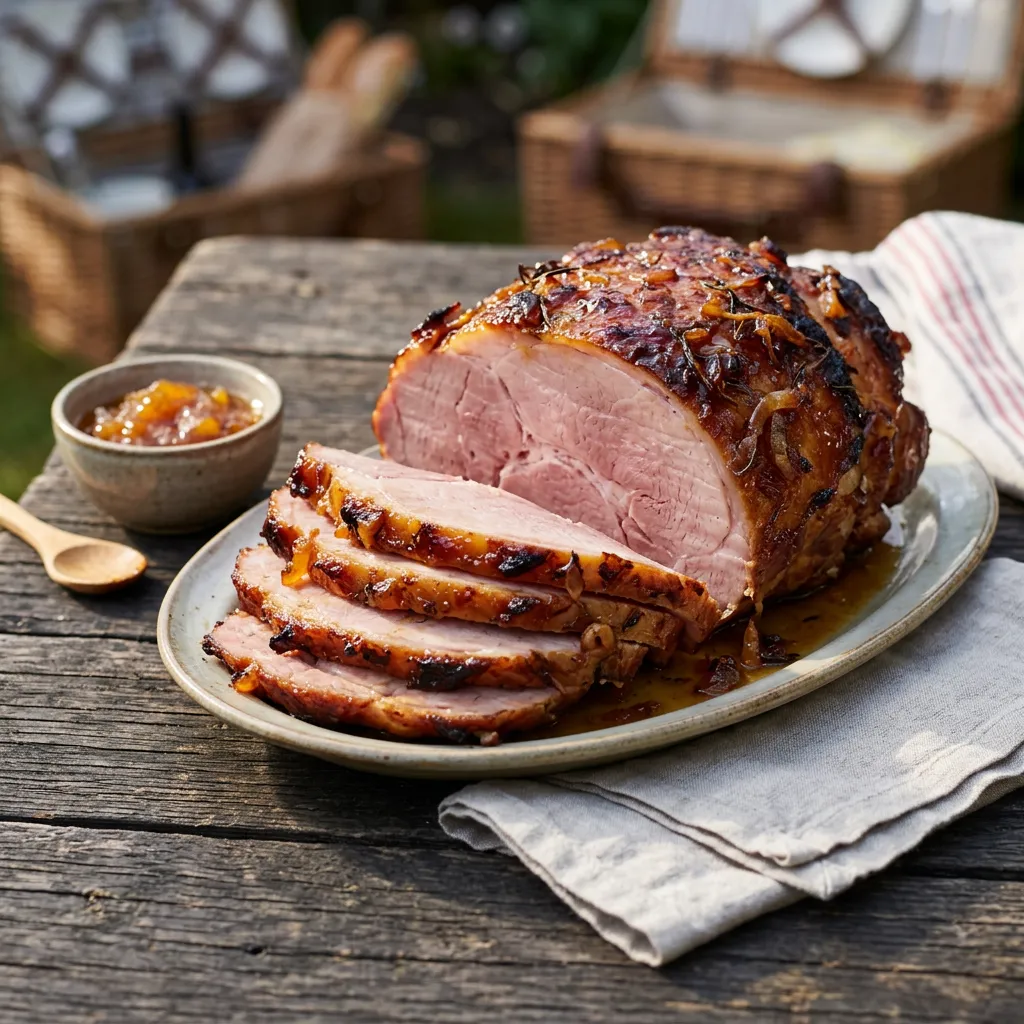 Brown Sugar and Marmalade Glazed Smoked Pork Shoulder Recipe