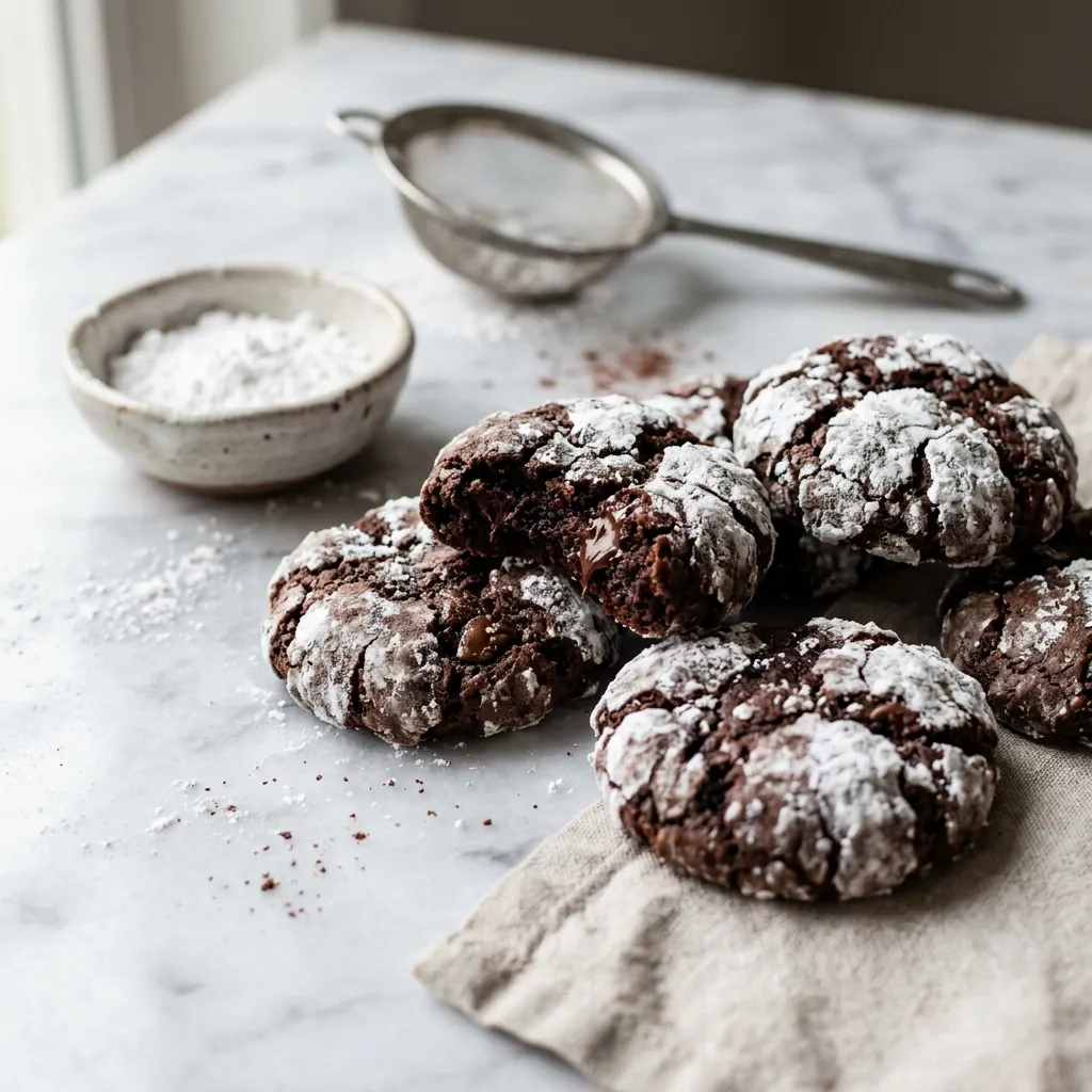Brownie Crackle-Top Cookies