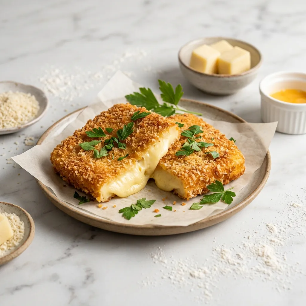 Bulgarian Fried Cheese (Kashkaval Pane)