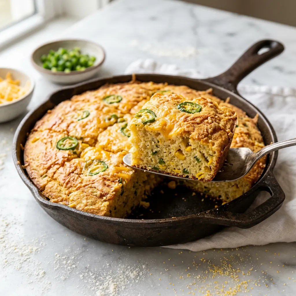 Buttermilk Cornbread With Jalapeño Peppers and Corn