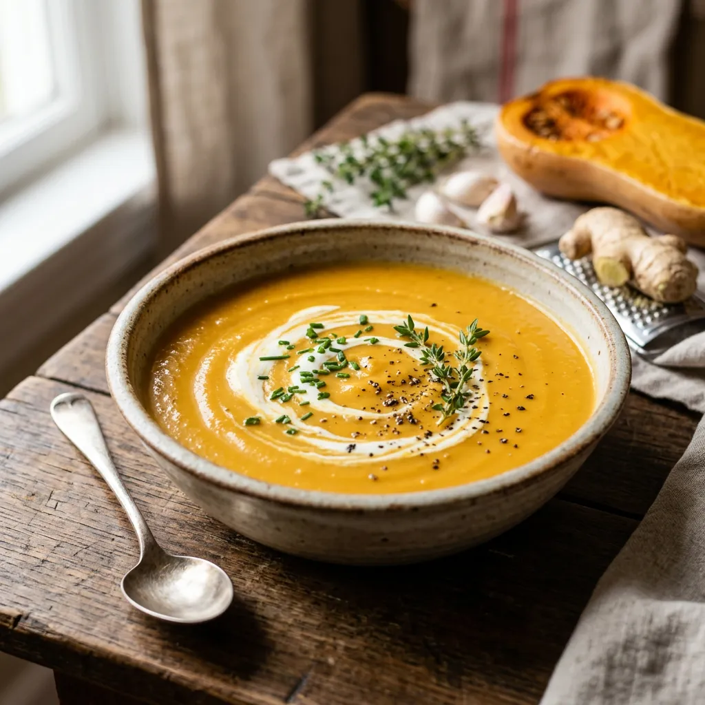 Butternut Squash Ginger Soup Recipe