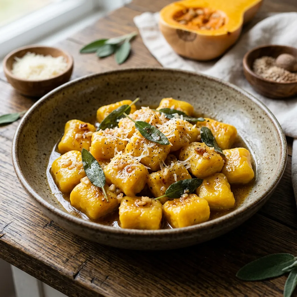 Butternut Squash Gnocchi with Brown Butter and Sage