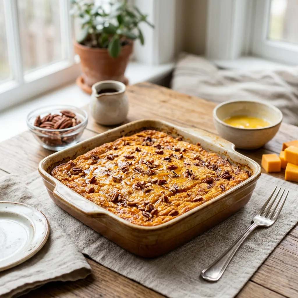 Butternut Squash Kugel (Pareve) Recipe