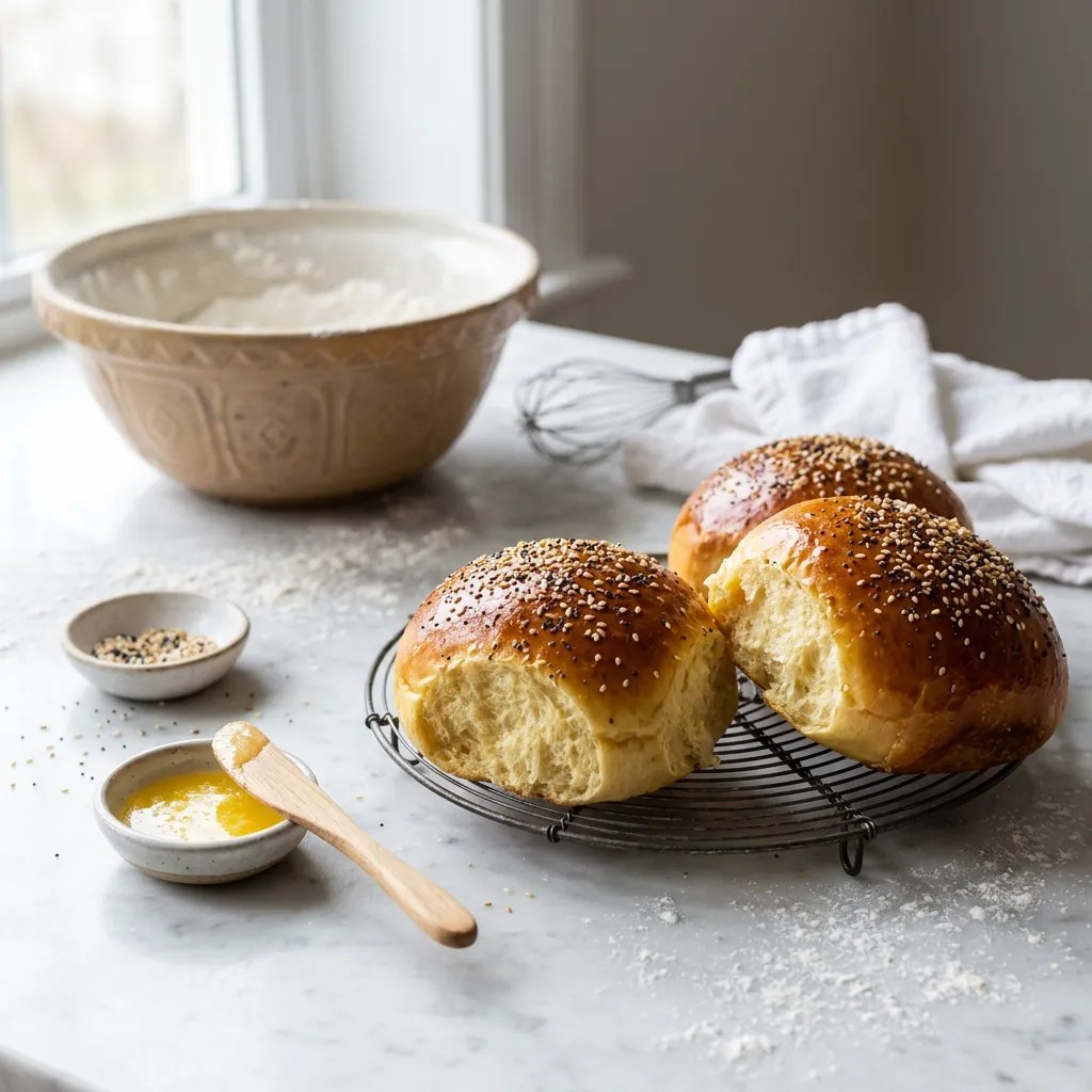 Buttery Brioche Hamburger Buns
