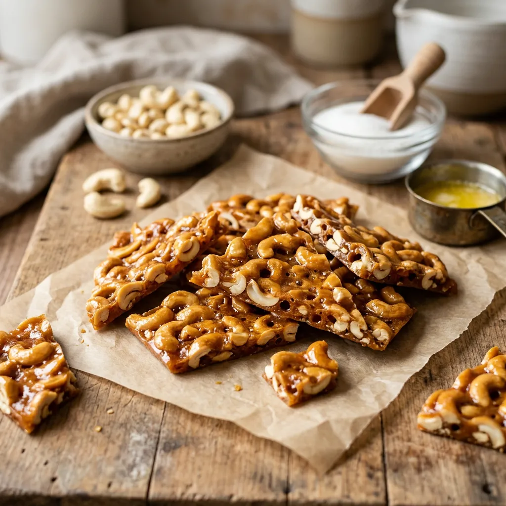 Buttery Cashew Brittle