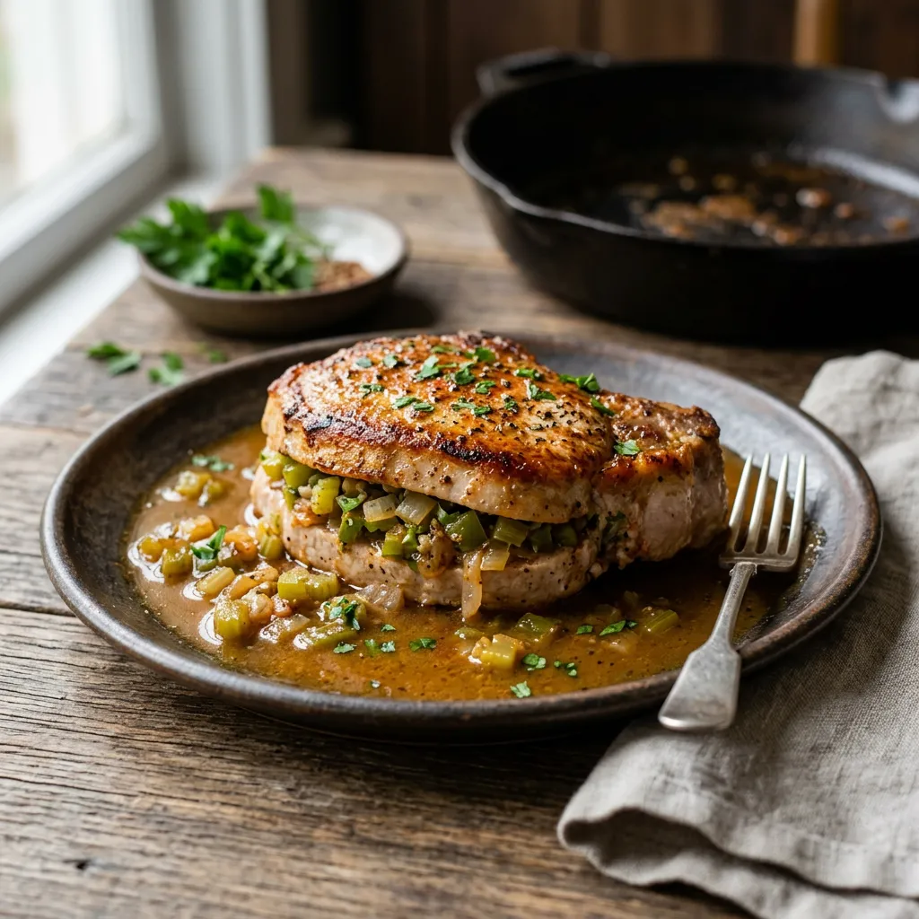 Cajun-Style Smothered Pork Chops