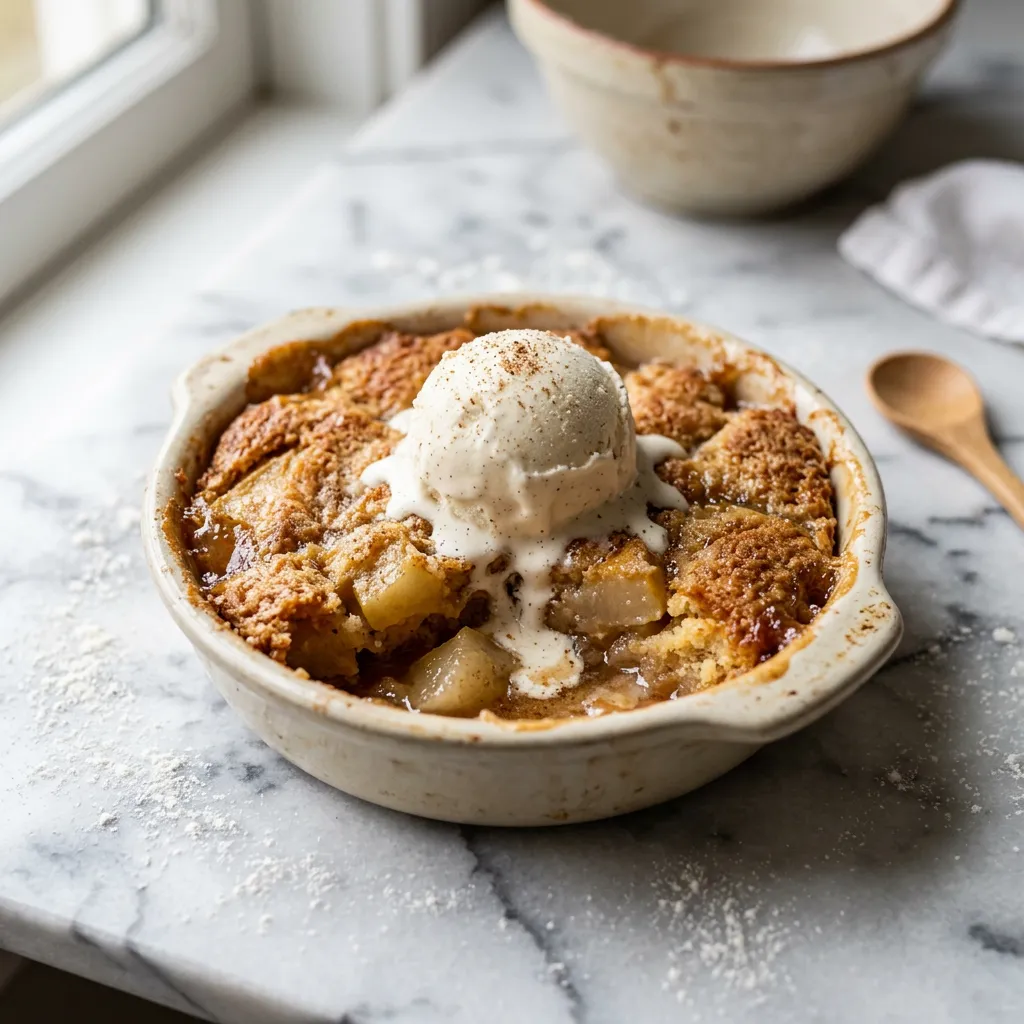 Cake Mix and Canned Pear Cobbler