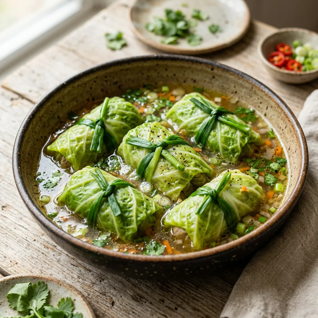 Canh Bap Cai Nhoi Thit (Vietnamese Cabbage Rolls Soup)