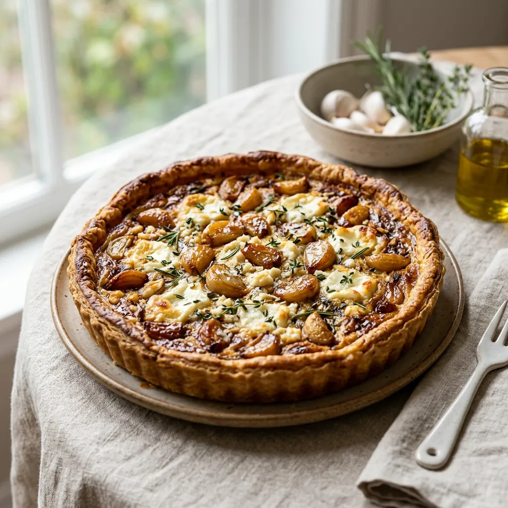 Caramelised Garlic Tart