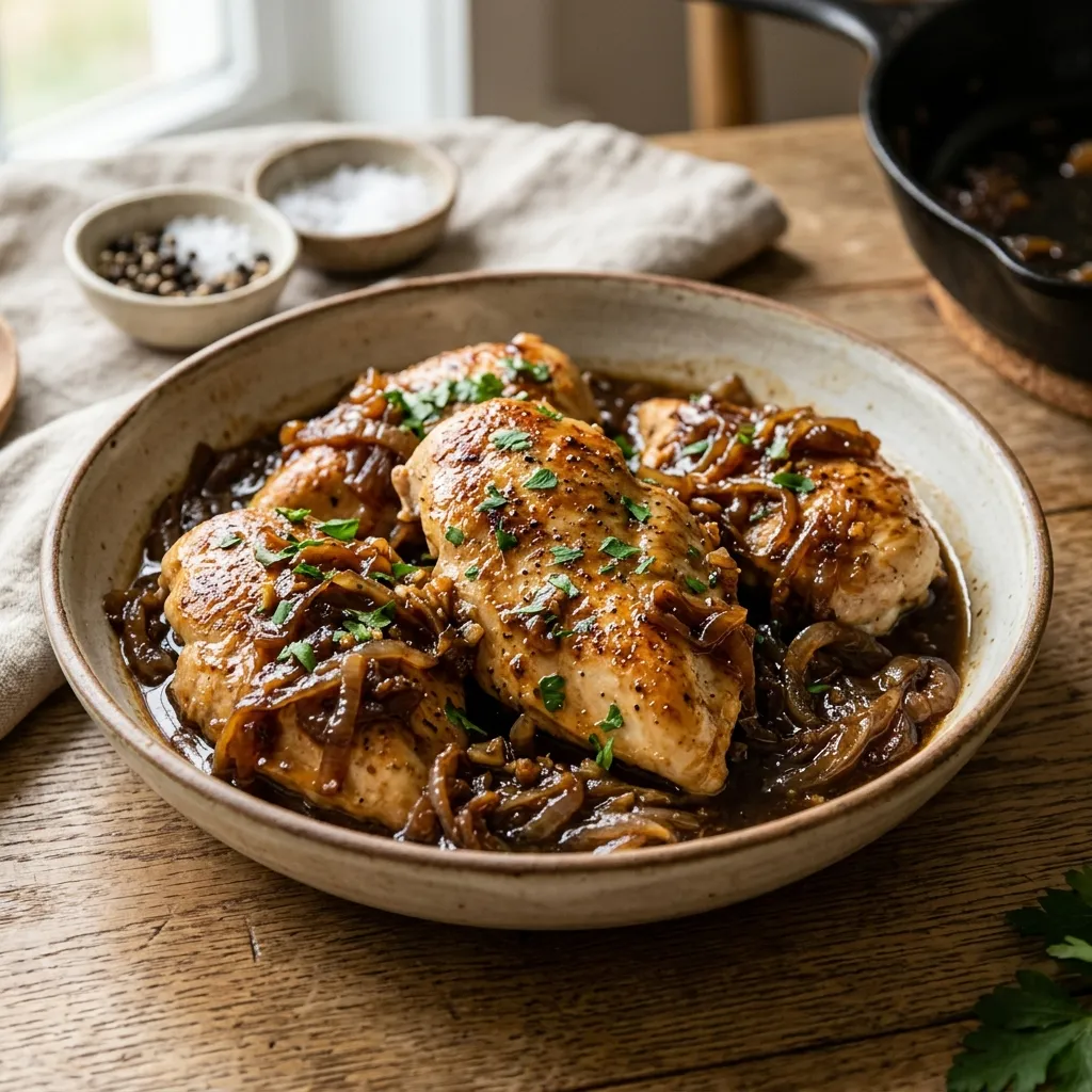 Caramelized Onion and Garlic Chicken