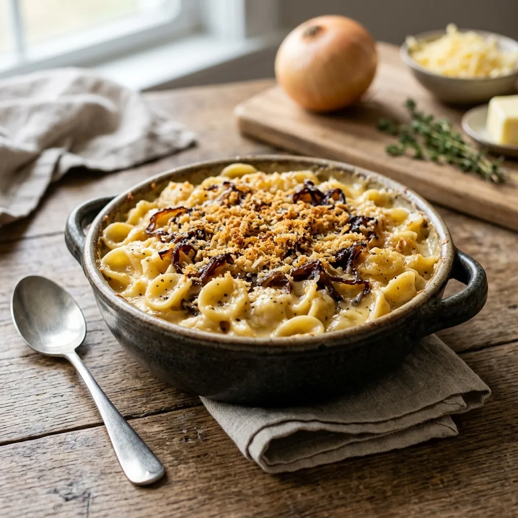 Caramelized Onion and Gouda Macaroni & Cheese