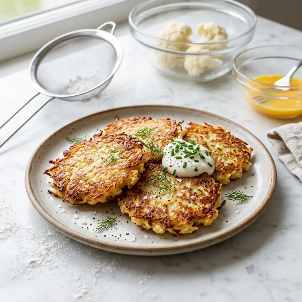 Cauliflower Latkes (Pancakes)