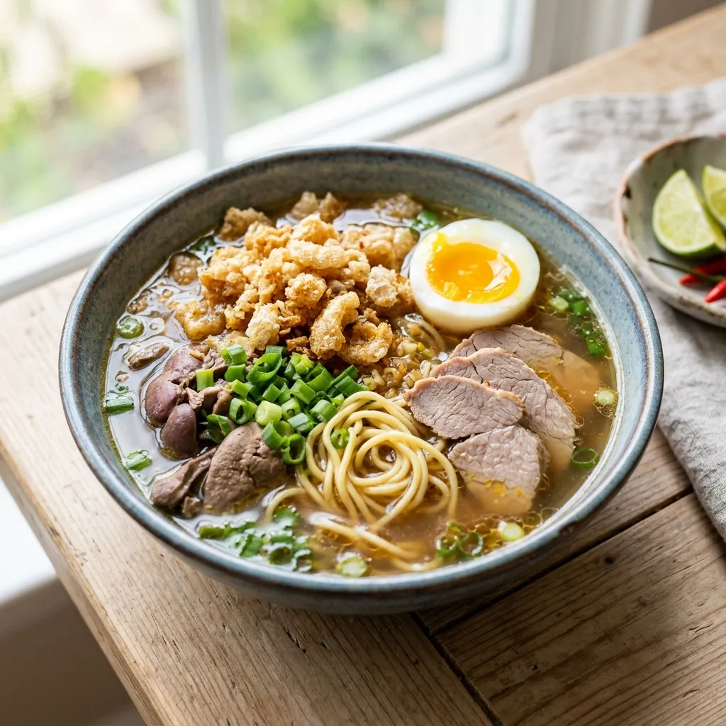 Central Philippines Pork Noodle Soup (La Paz Batchoy)