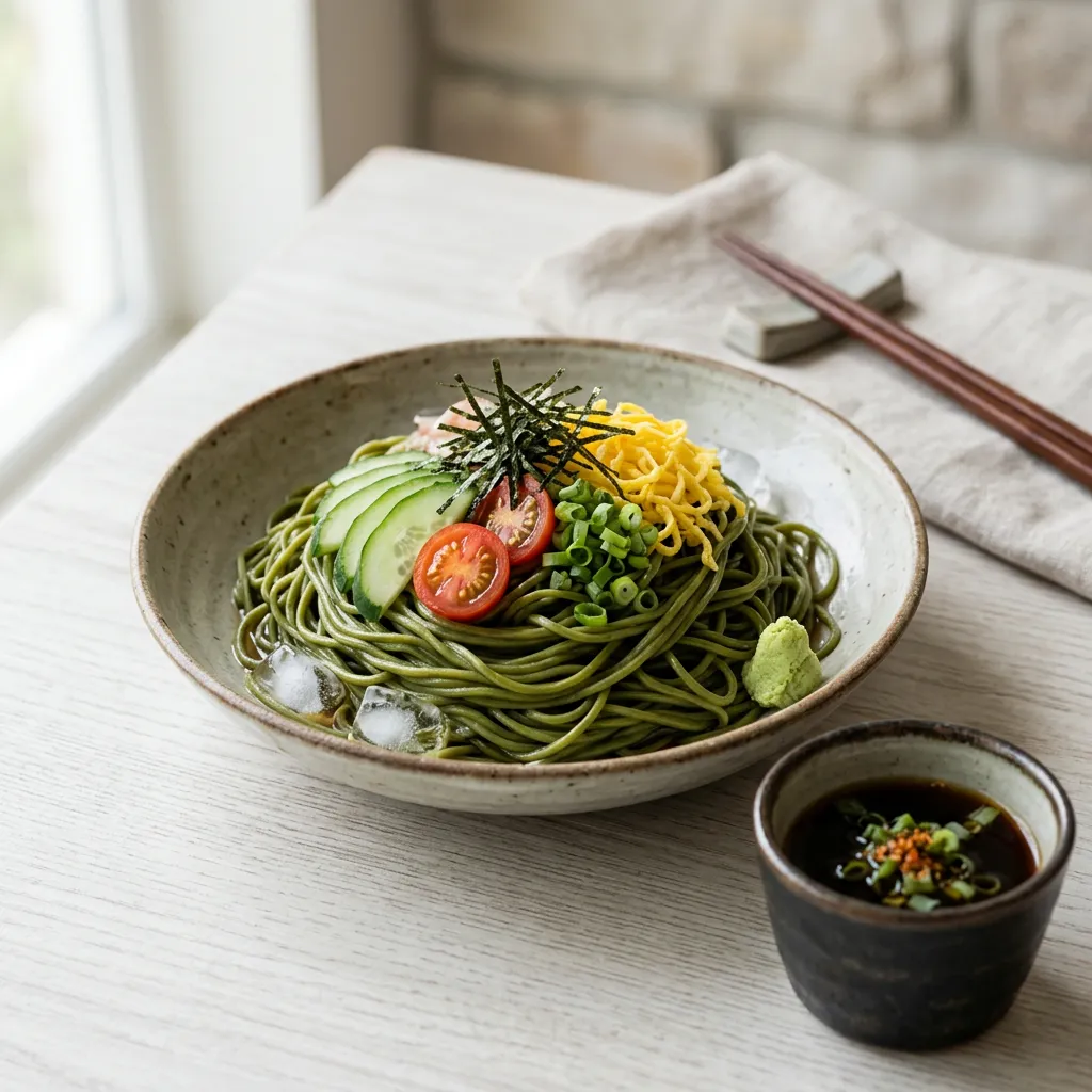 Cha Soba (Cold Green Tea Soba Noodles) Recipe