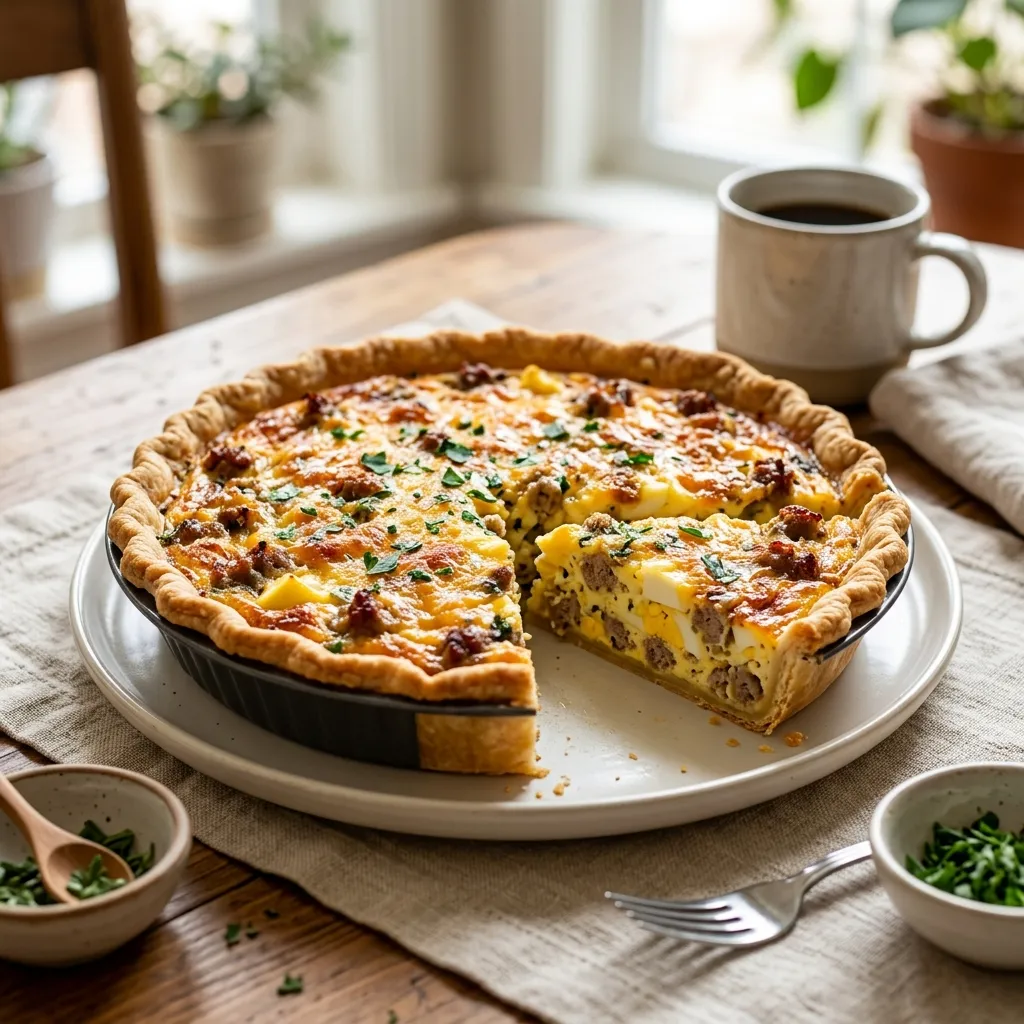Cheese and Sausage Quiche