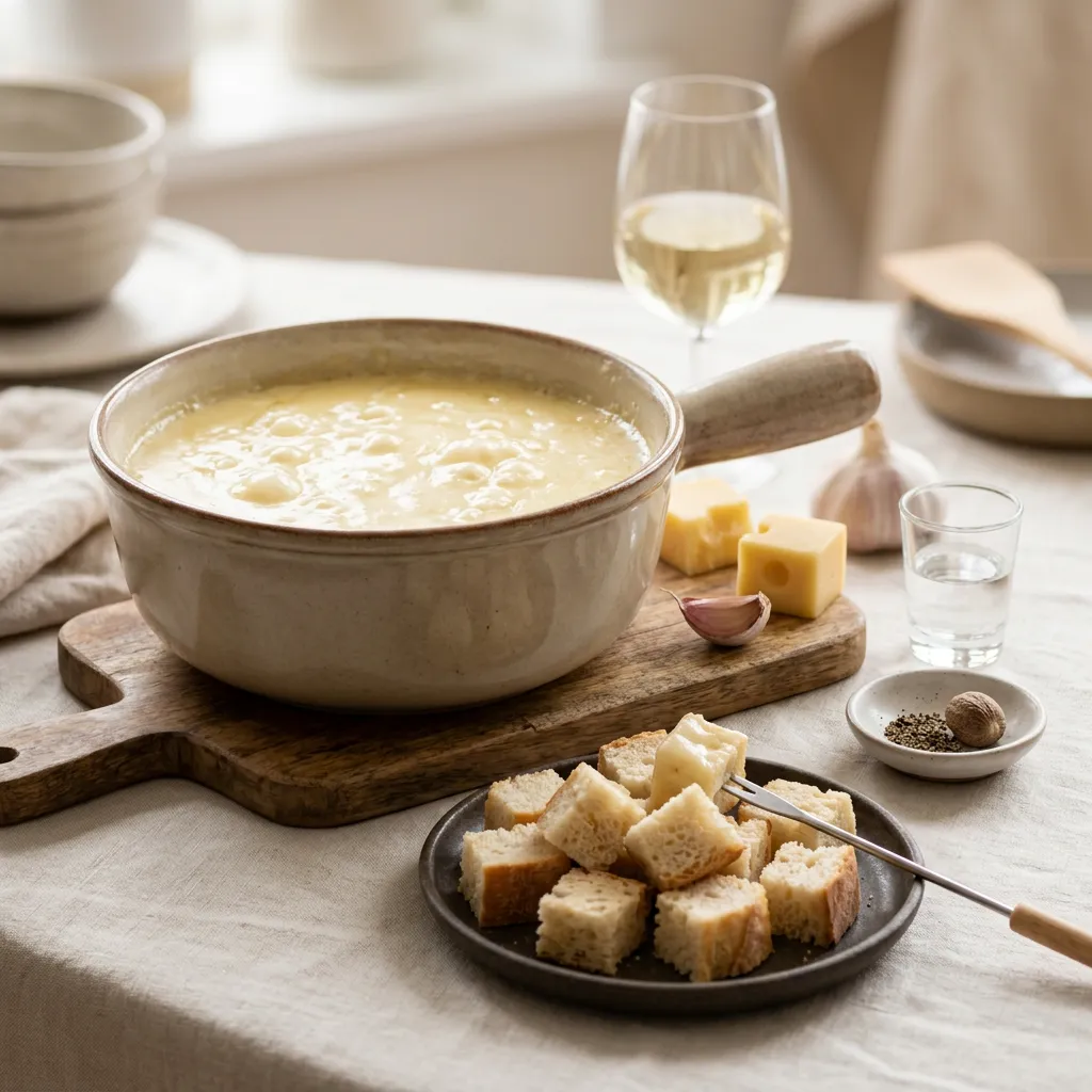 Cheese Fondue Recipe With Cognac or Brandy