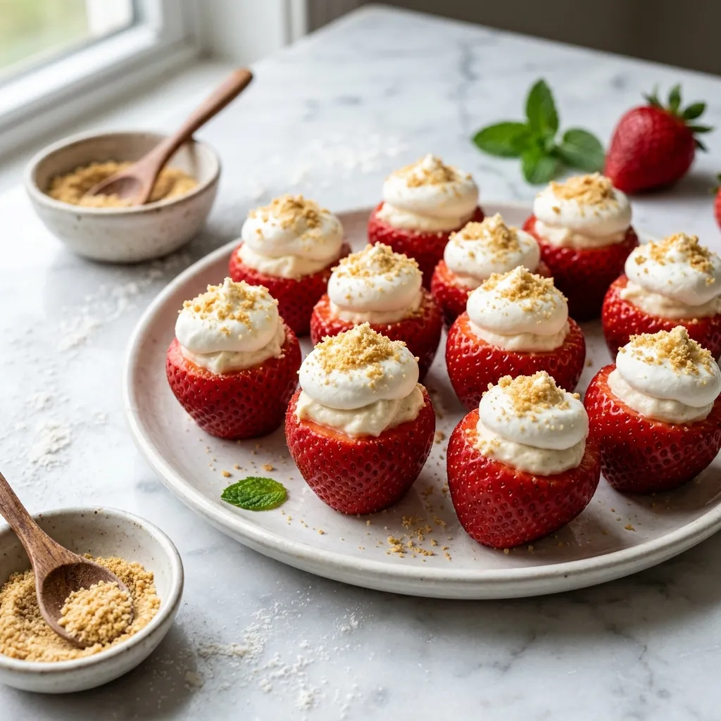 Cheesecake Stuffed Strawberries