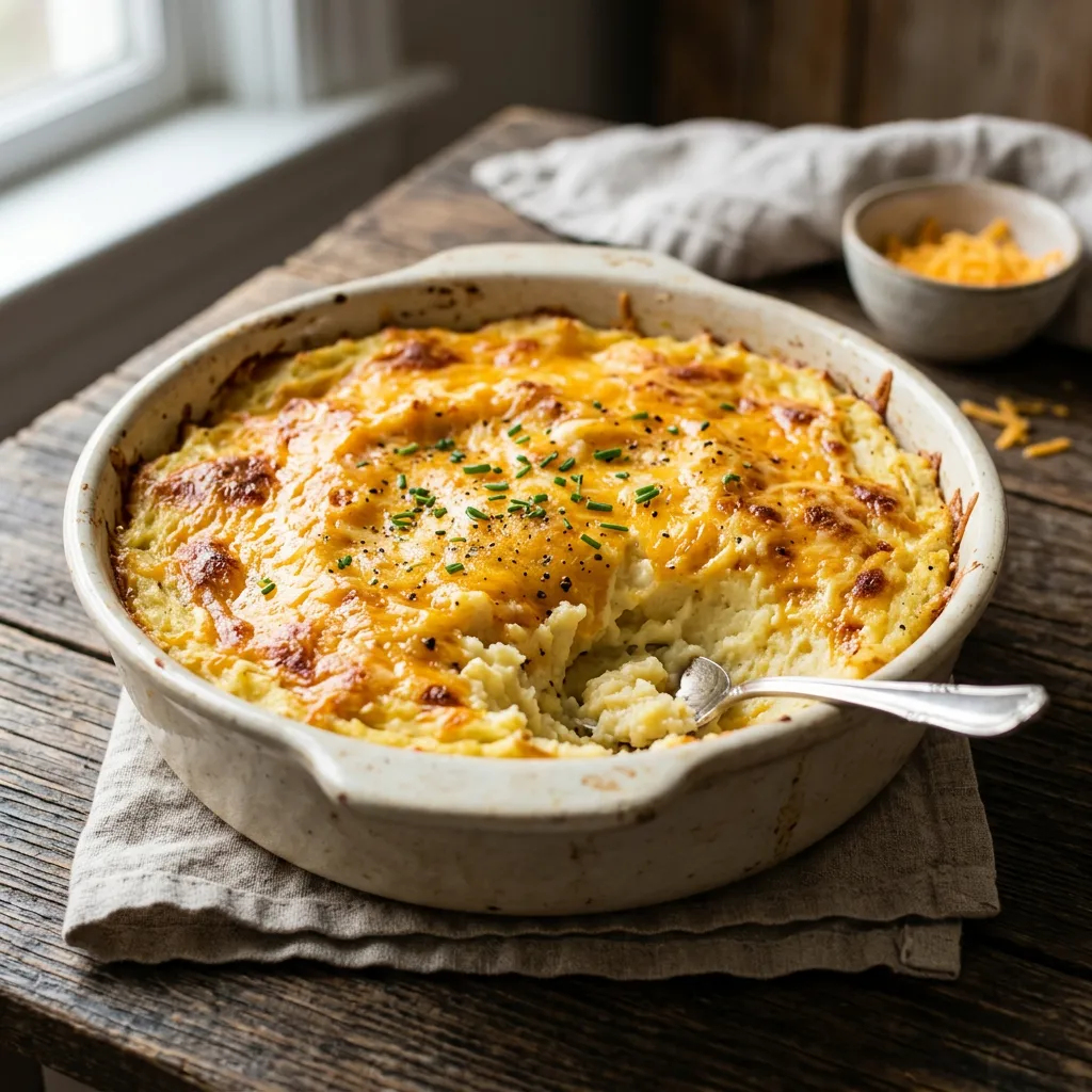 Cheesy Mashed Potato Casserole