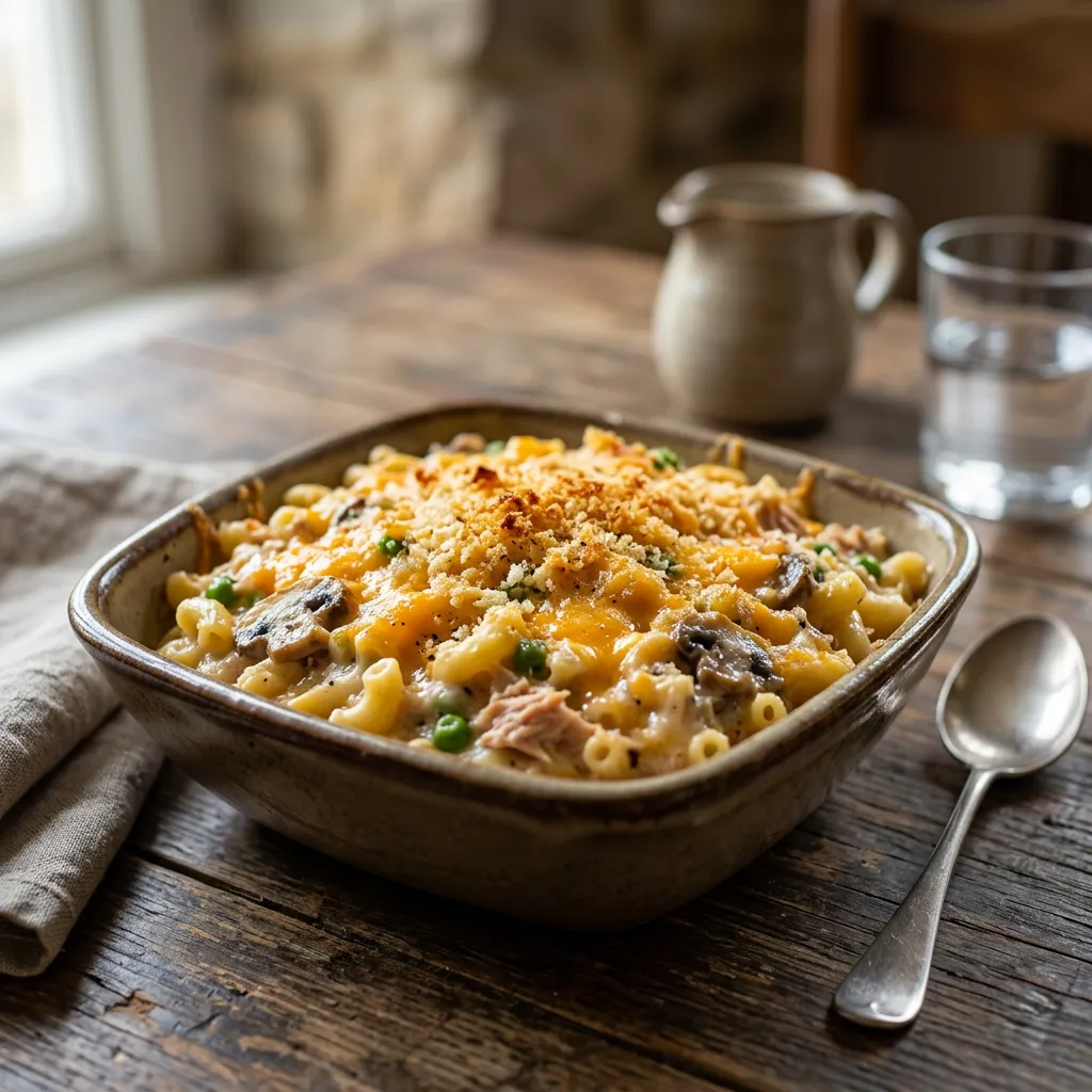 Cheesy Tuna Casserole With Breadcrumb Topping Recipe
