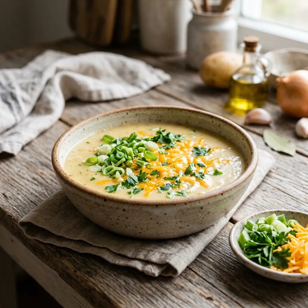 Cheesy Vegetarian Potato Soup