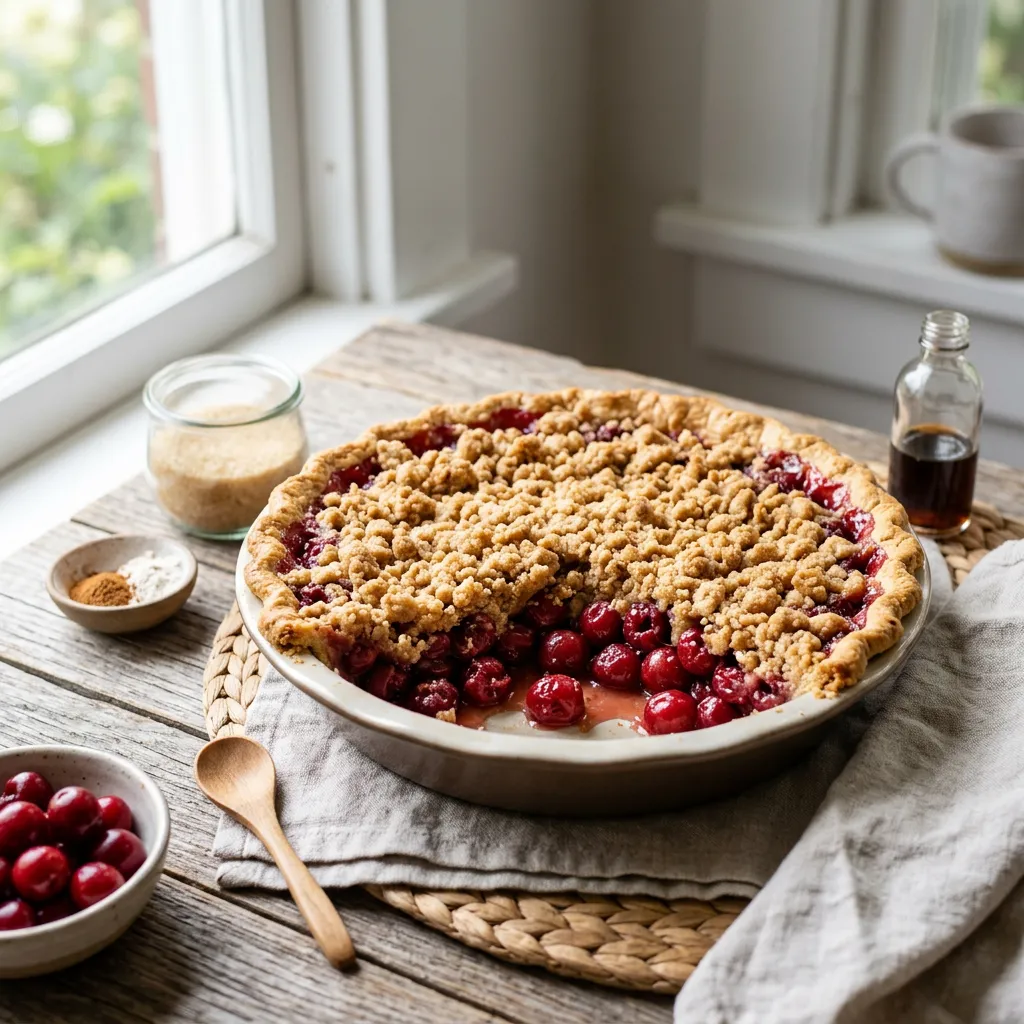 Cherry Crumb Pie