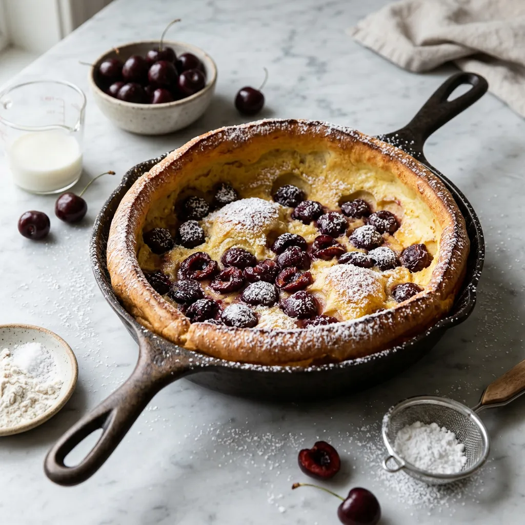 Cherry Puffy Pancakes Recipe