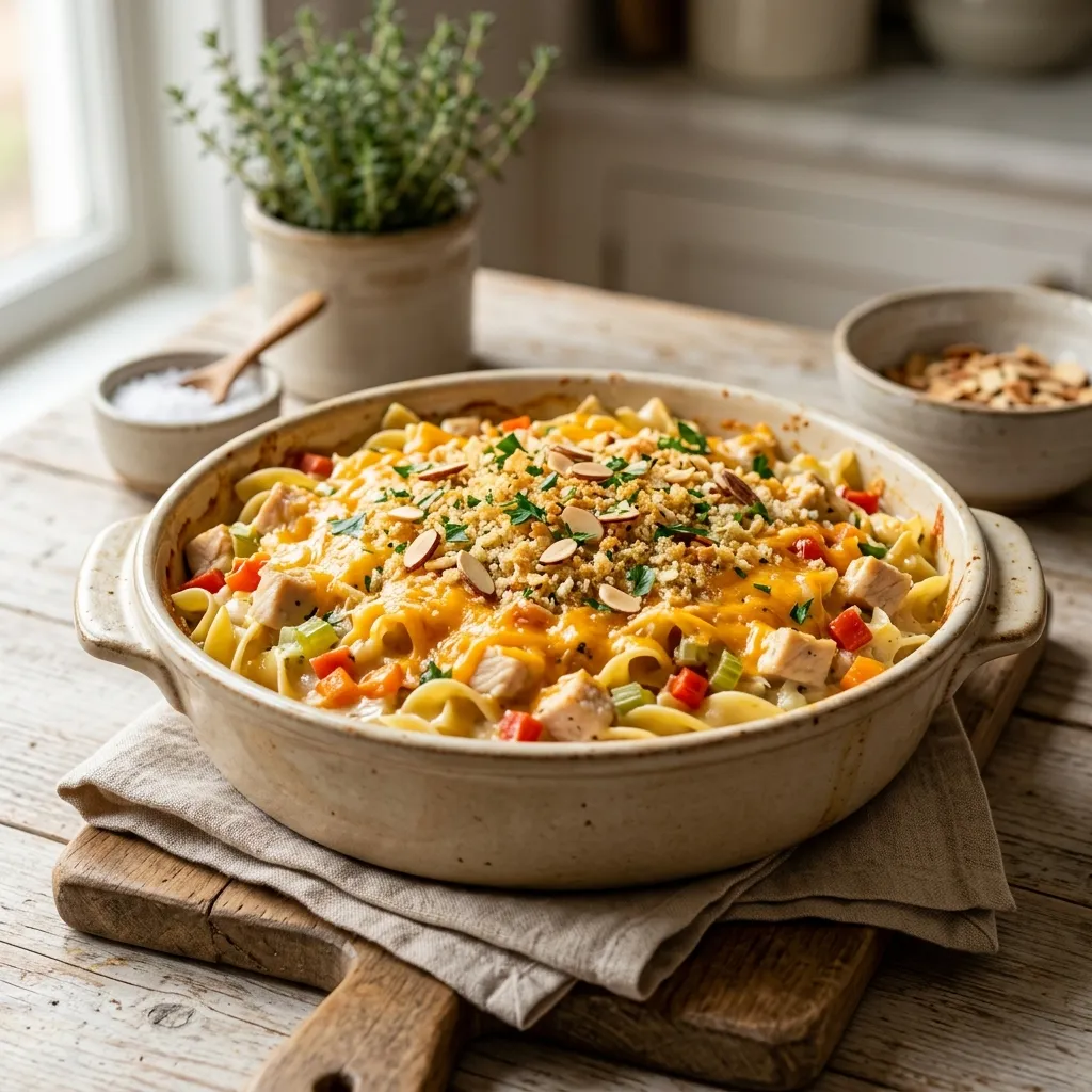 Chicken a la King Casserole With Noodles