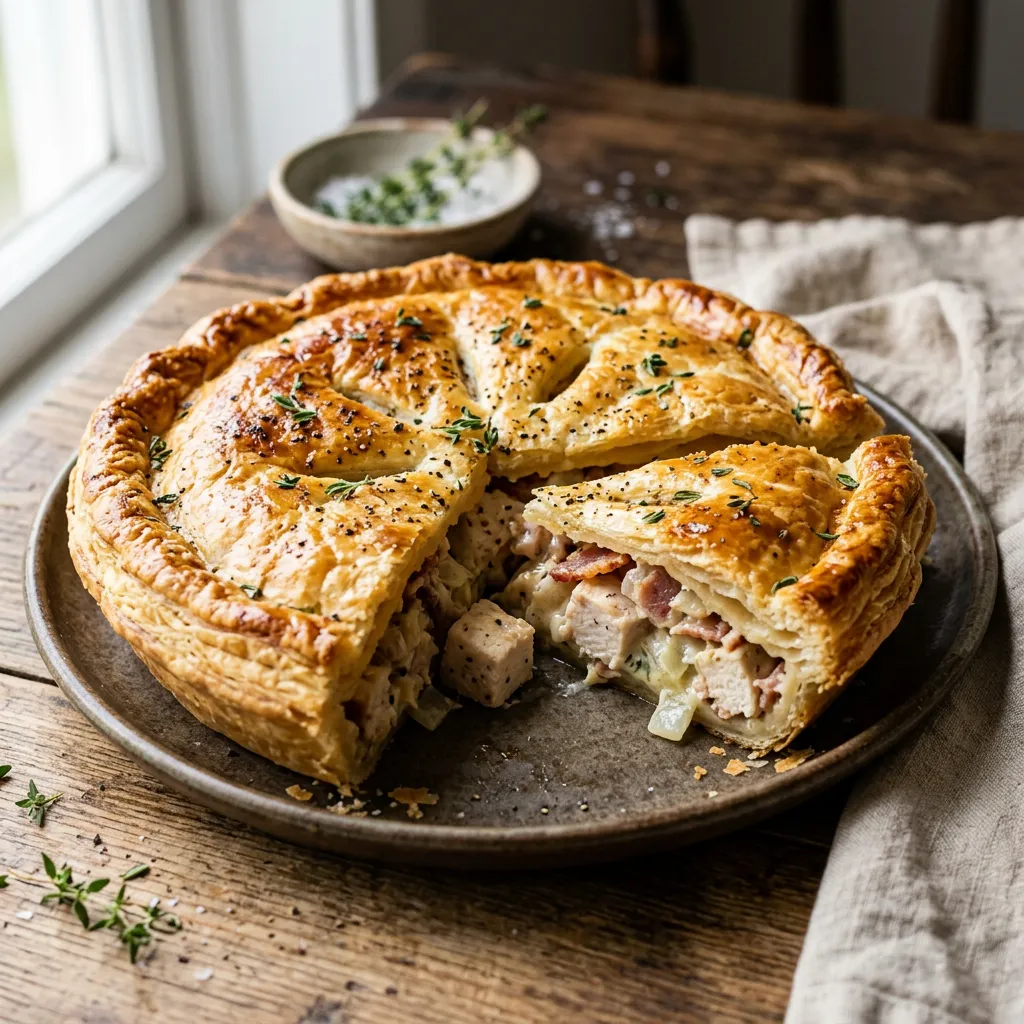 Chicken and Bacon in Puff Pastry