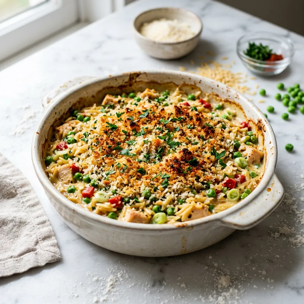 Chicken and Orzo Bake