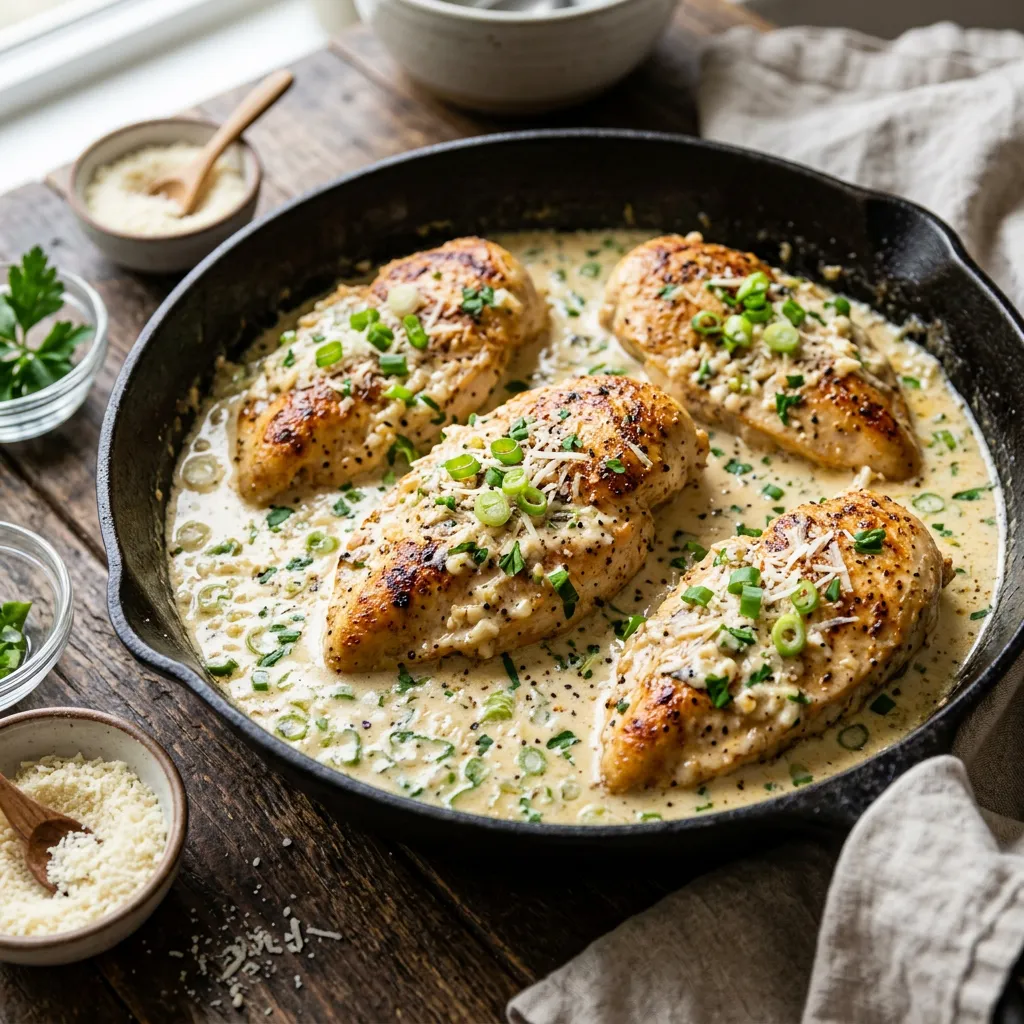 Chicken Breasts With Creamy Parmesan Sauce