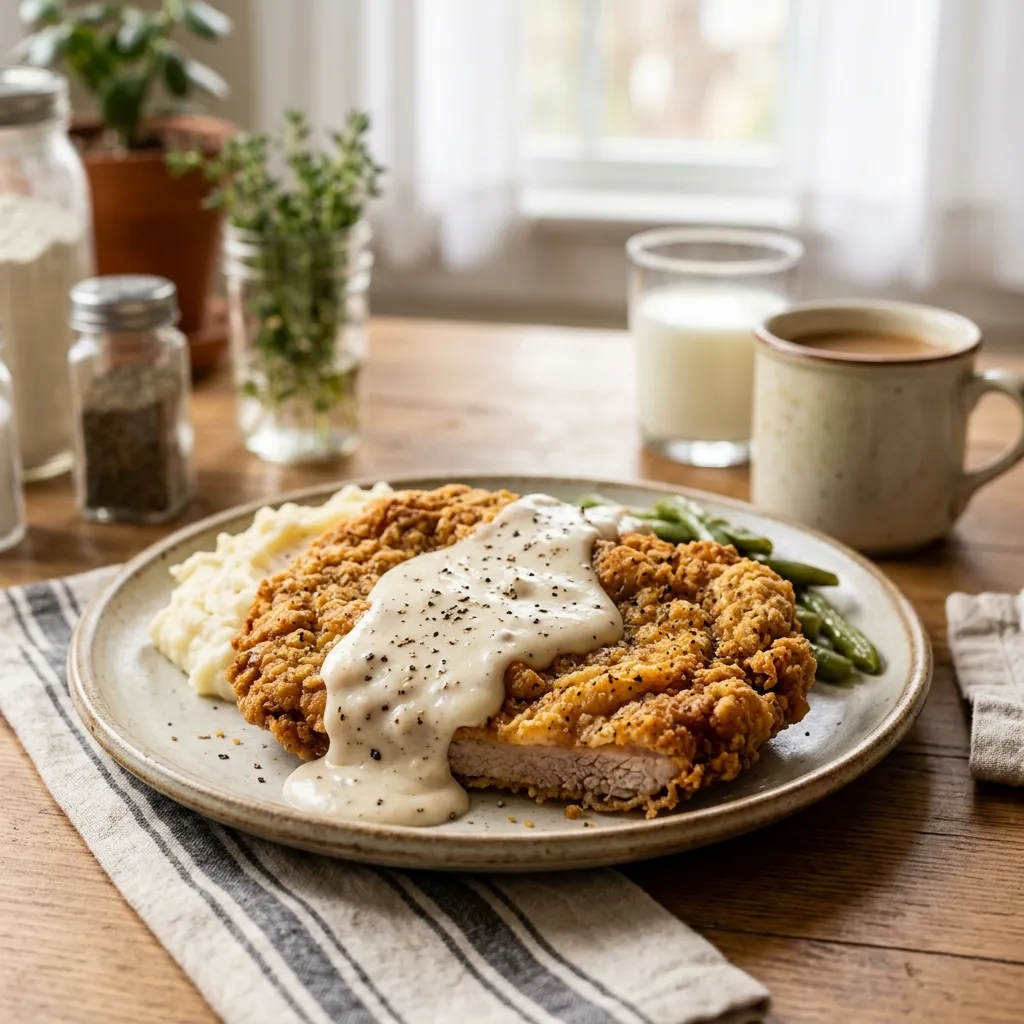 Chicken Fried Steak With Milk Gravy