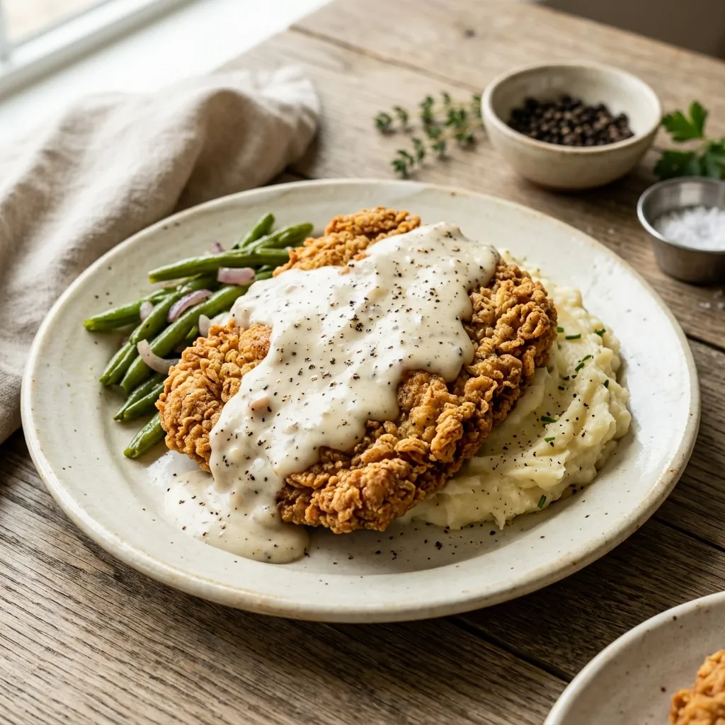 Chicken-Fried Steak With White Gravy