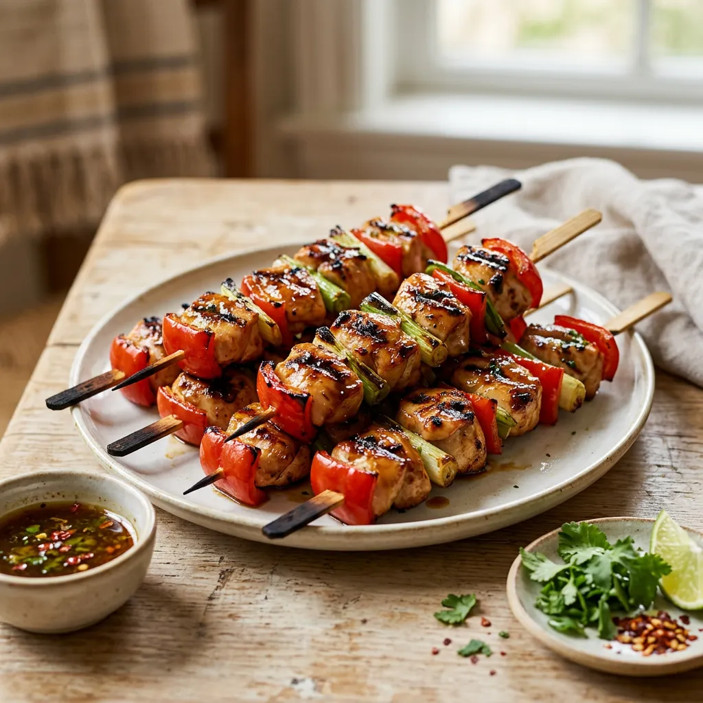 Finished Chicken Kabobs for Kids dish
