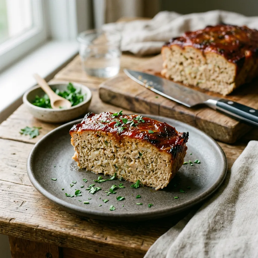 Finished Chicken Meatloaf dish