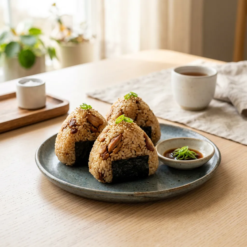 Chicken Rice Balls (Onigiri)