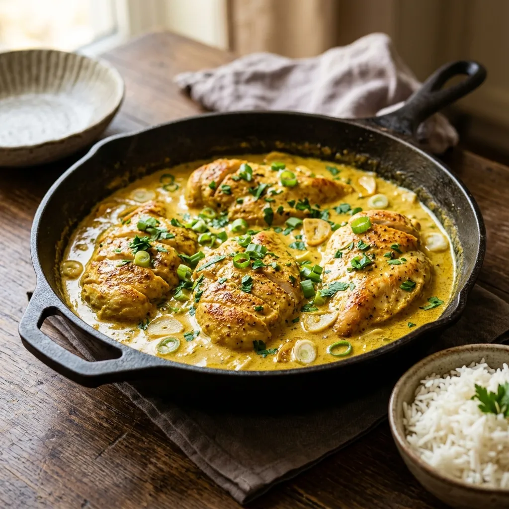 Chicken With Creamy Curry Sauce