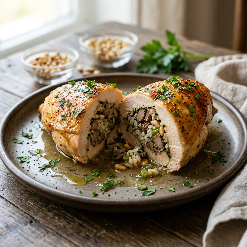 Chicken With Dirty Rice Stuffing